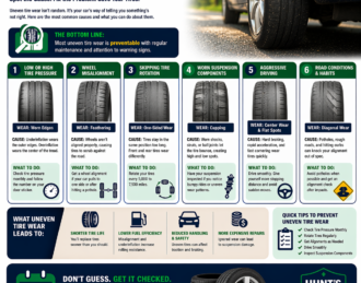 what causes uneven tire wear infographic
